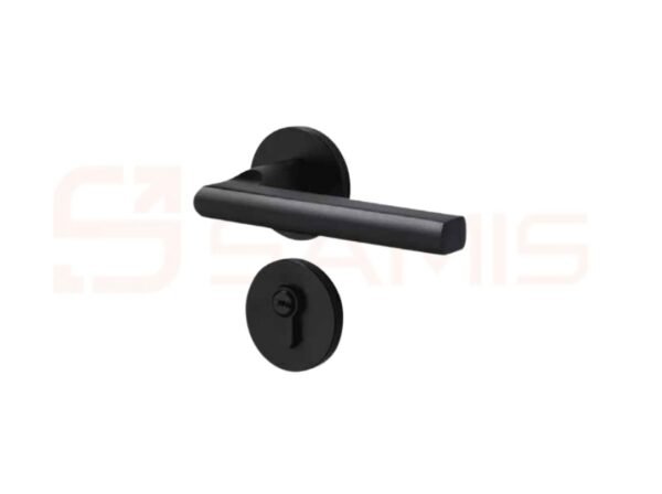 Black door handle split lock