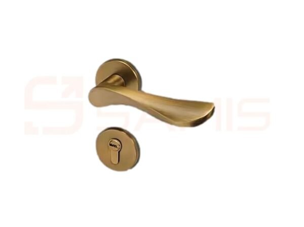 Yellow door handle split lock