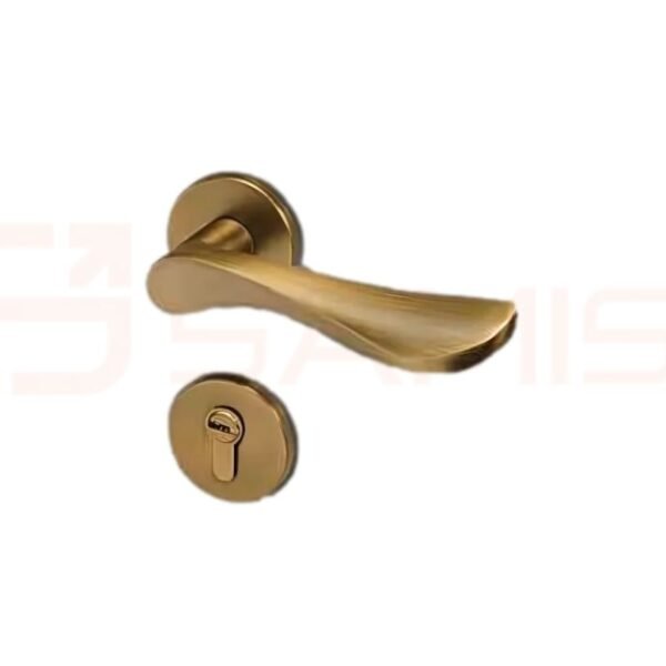 Yellow door handle split lock